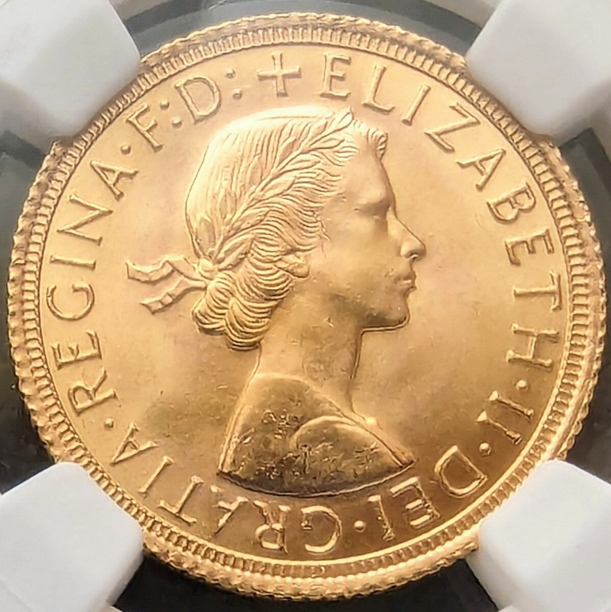 金貨 鑑定 1966年 イギリス ヤングヤング エリザベス二世女王 1ソブリン金貨 1SOV ロイヤルミント 鑑定 NGC MS64 ゴール –  アンティーク奈良