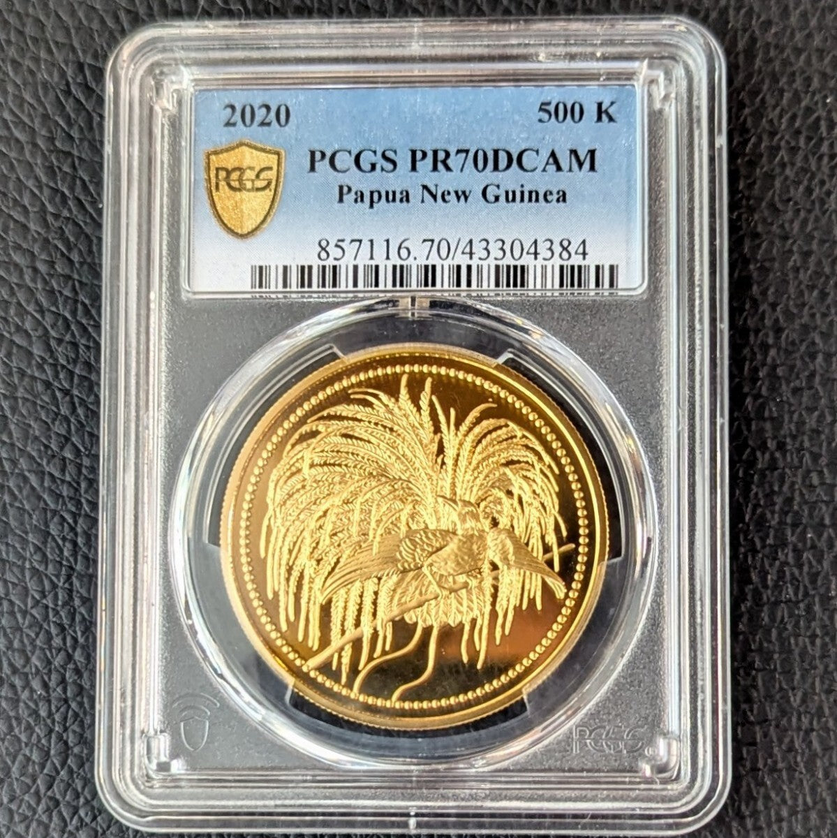 金貨【最高鑑定 2020年 極楽鳥金貨 PCGS PR70DCAM 鑑定 】パプアニューギニア 500K パラダイスバード 純金 31.1g 1oz 説明書 木製箱付き