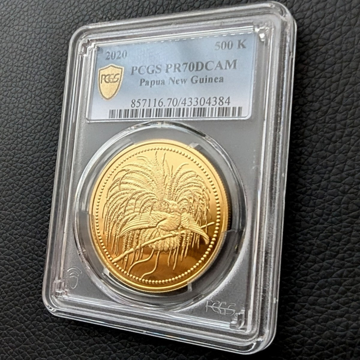金貨【最高鑑定 2020年 極楽鳥金貨 PCGS PR70DCAM 鑑定 】パプアニューギニア 500K パラダイスバード 純金 31.1g 1oz 説明書 木製箱付き
