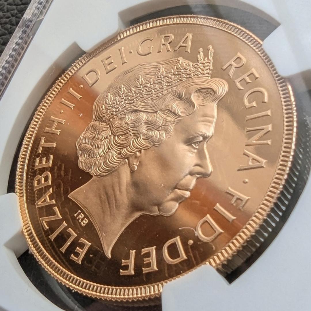 金貨 最高鑑定 NGC PF70UC イギリス 2003年 エリザベス女王 5ソブリン 5ポンドプルーフ金貨 5Sov ロイヤルミント ゴールドコイン