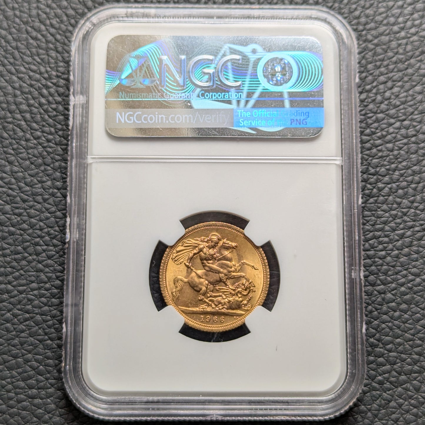 1966年 イギリス ヤングヤング エリザベス二世女王 1ソブリン金貨 1SOV ロイヤルミント 鑑定 NGC MS65 ゴールドコイン