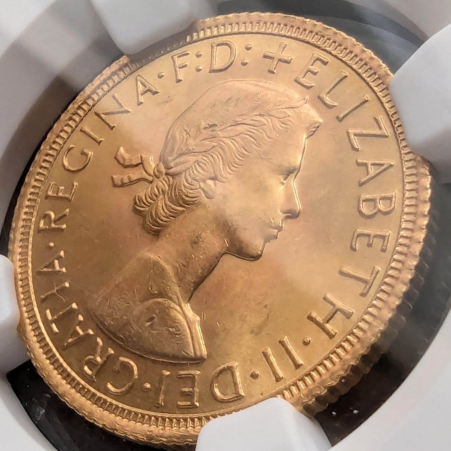 1966年 イギリス ヤングヤング エリザベス二世女王 1ソブリン金貨 1SOV ロイヤルミント 鑑定 NGC MS65 ゴールドコイン