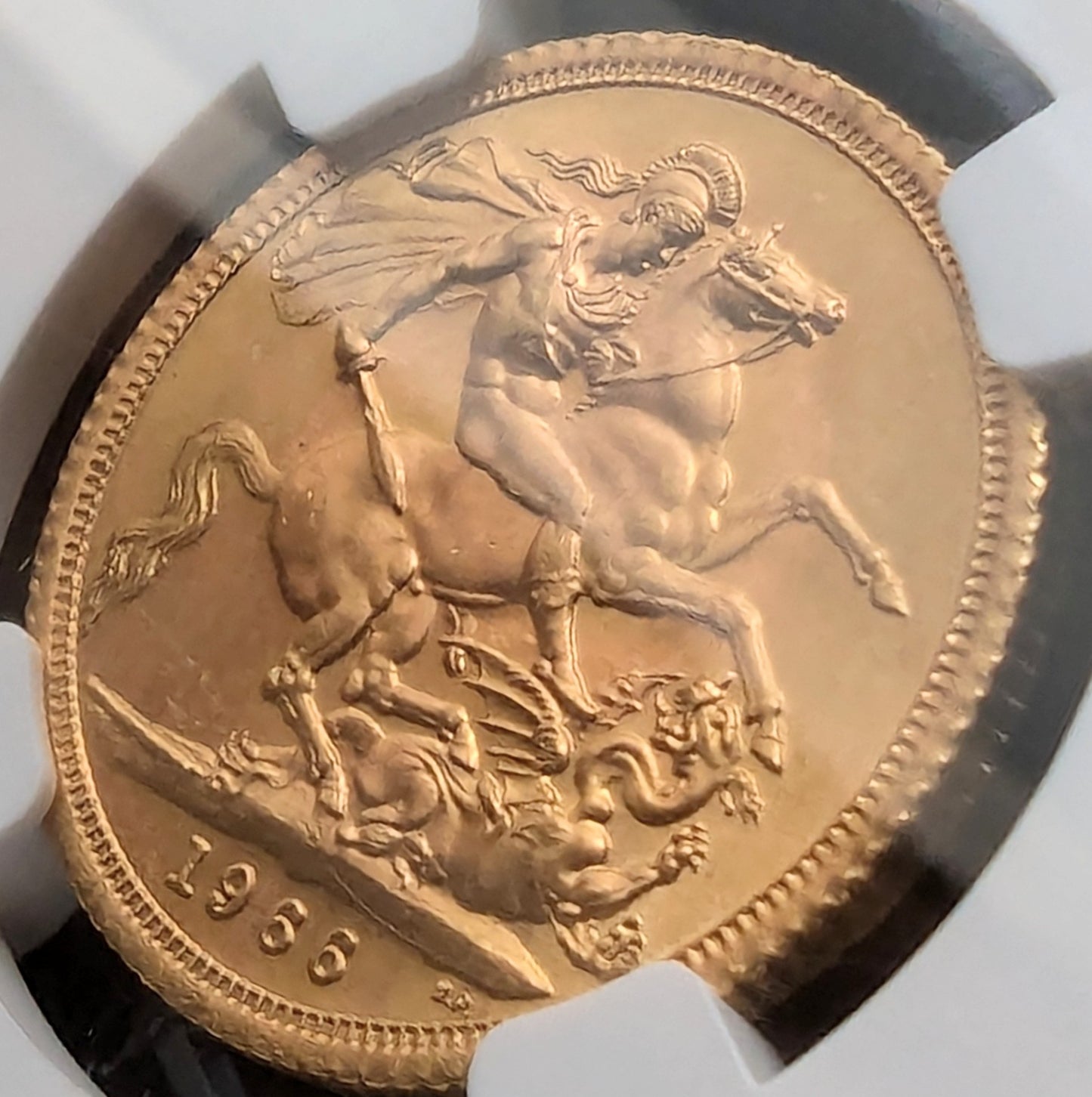 1966年 イギリス ヤングヤング エリザベス二世女王 1ソブリン金貨 1SOV ロイヤルミント 鑑定 NGC MS65 ゴールドコイン