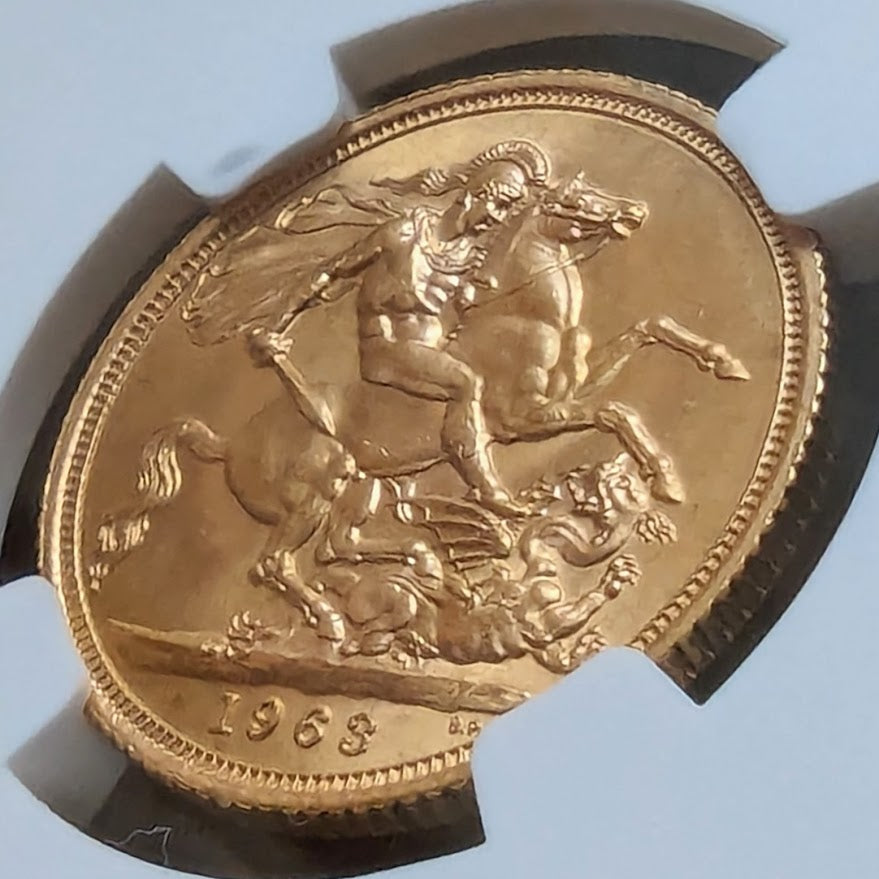 1963年 イギリス ヤングヤングエリザベス 1ソブリン金貨 1SOV ロイヤルミント 鑑定 NGC MS64 ゴールドコイン ヤングヤング