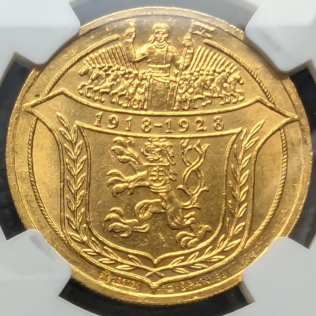 金貨 鑑定 1928年 チェコスロバキア 建国10周年記念 4ダカット金貨 鑑定 NGC MS63 GOLD ゴールド アンティークコイン –  アンティーク奈良