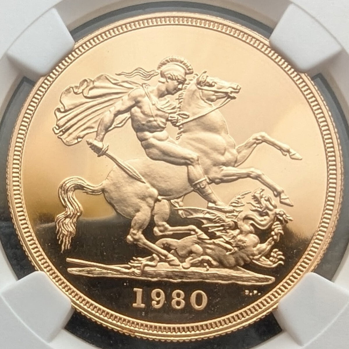 金貨 高鑑定 NGC PF69UC イギリス 1980年 ヤング エリザベス 5ソブリン 5ポンドプルーフ金貨 5Sov ロイヤルミント ゴールドコイン