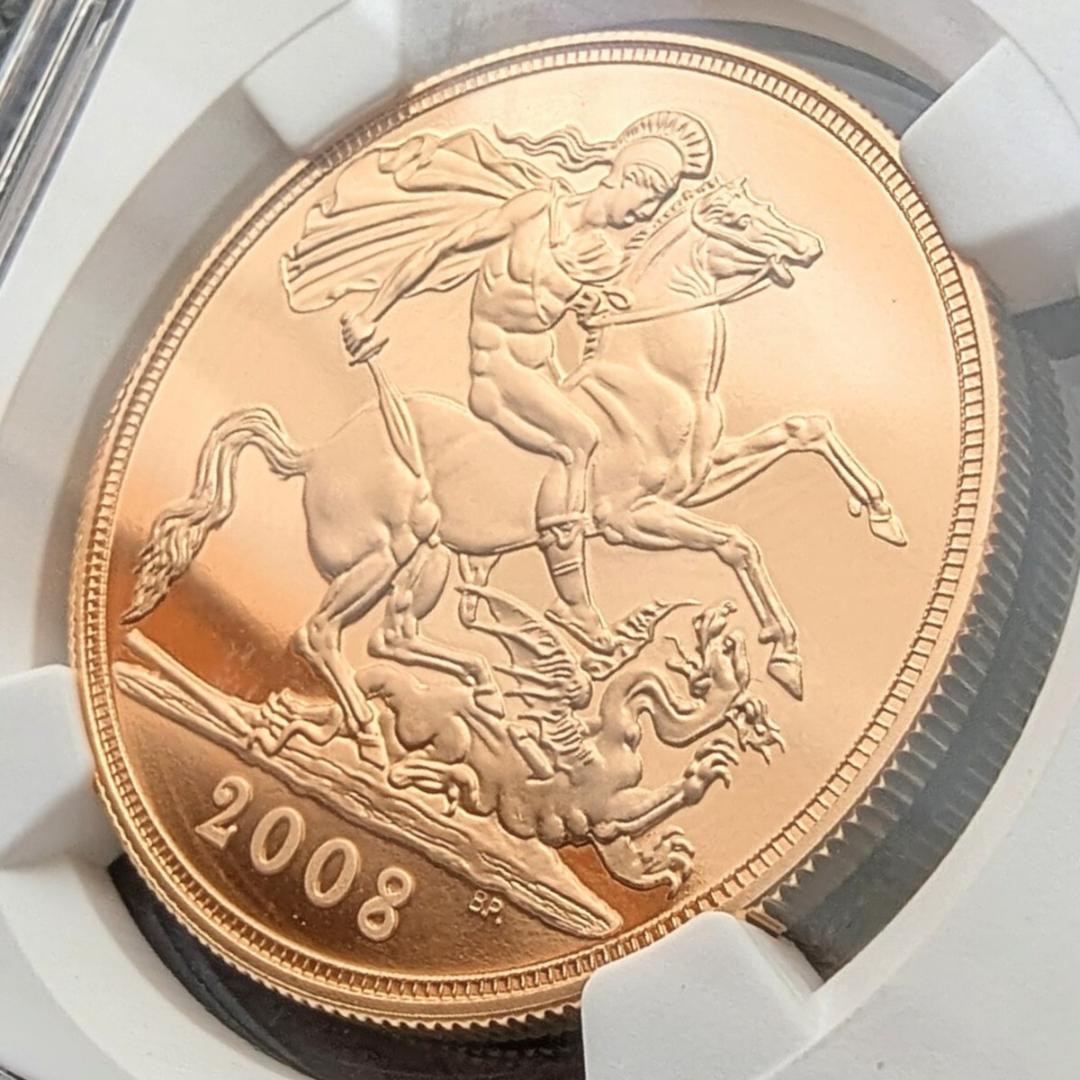 金貨 最高鑑定 NGC PF70UC イギリス 2008年 エリザベス女王 5ソブリン 5ポンドプルーフ金貨 5Sov 英国ロイヤルミント –  アンティーク奈良